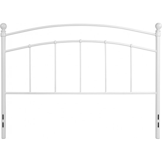 Woodstock Decorative White Metal Queen Size Headboard