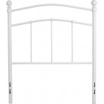 Woodstock Decorative White Metal Twin Size Headboard