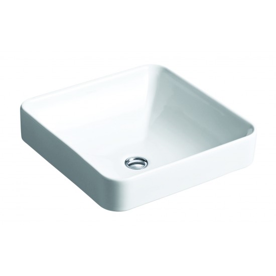 Kohler Vox Square Vessel, White