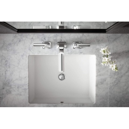 Kohler Verticyl Rectangle Undermount Bathroom Sink, White