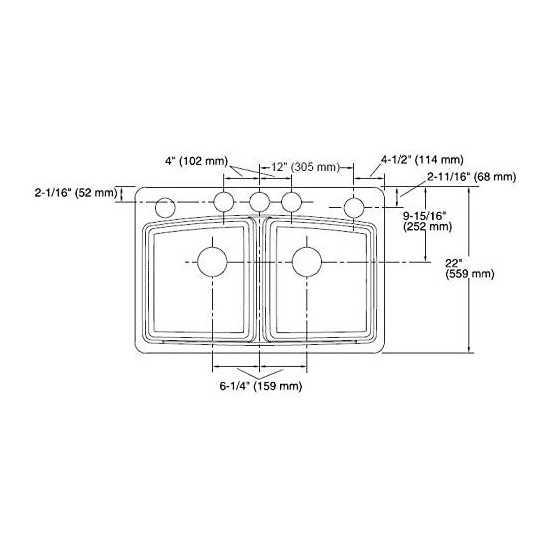 Brookfield 33″ Equal Double Bowl Undermount, Black