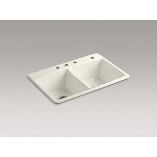 Brookfield 33″ Equal Double Bowl Undermount, Biscuit