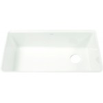 Riverby 33″ Single Bowl Undermount Cast Iron Sink With Accessories., White