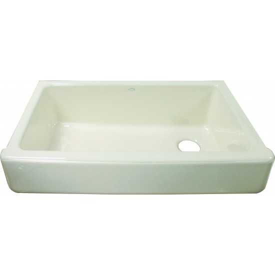 Whitehaven Single Bowl Undermount Cast Iron Sink With Short Apron., Biscuit