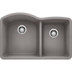 Diamond 1-3/4 Bowl Undermount, Metallic Gray