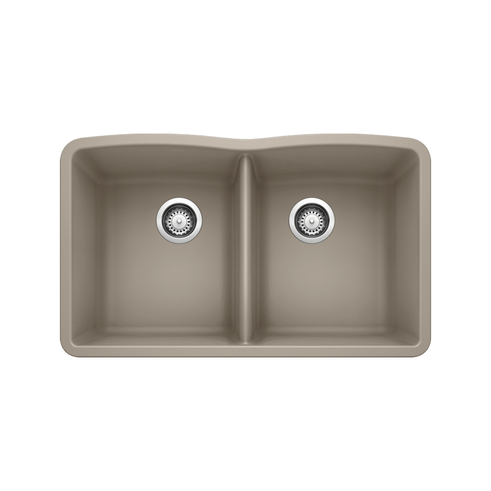 Diamond Equal Double Bowl Undermount, Truffle