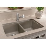 Diamond Equal Double Bowl Undermount, Truffle