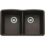 Diamond Equal Double Bowl Undermount, Cafe Brown