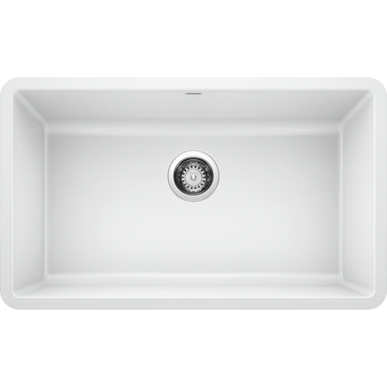 Precis Super Single Bowl Undermount, White