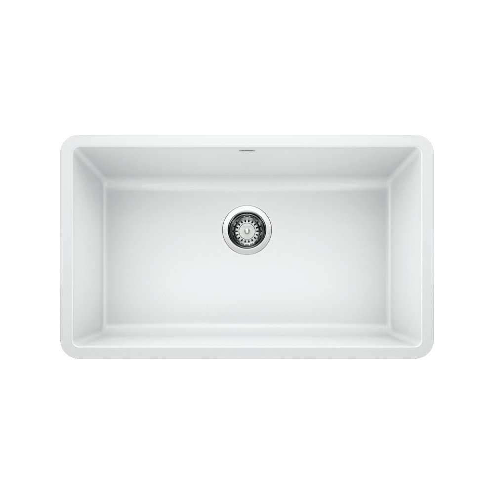 Precis Super Single Bowl Undermount, White