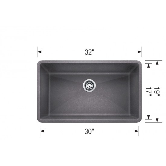 Precis Super Single Bowl Undermount, White