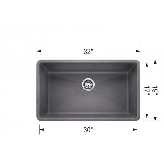 Precis Super Single Bowl Undermount, Biscuit