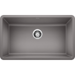 Precis Super Single Bowl Undermount, Metallic Gray