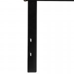 Lexington Upholstered King Size Headboard with Accent Nail Trim in Black Fabric