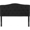 Cambridge Tufted Upholstered Full Size Headboard in Black Fabric