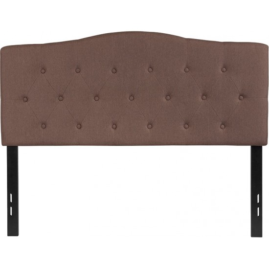 Cambridge Tufted Upholstered Full Size Headboard in Camel Fabric