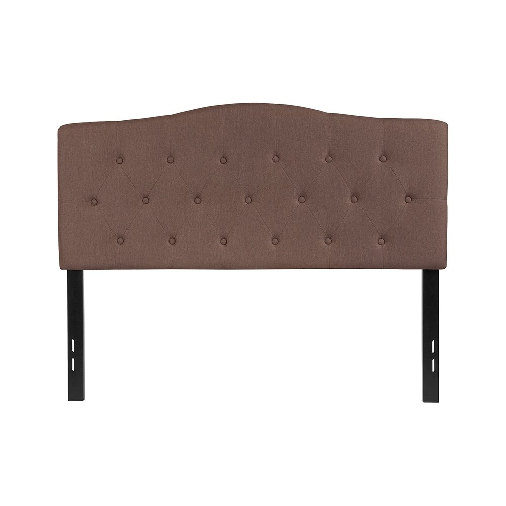 Cambridge Tufted Upholstered Full Size Headboard in Camel Fabric Cambridge Tufted Upholstered Full Size Headboard in Camel Fabric