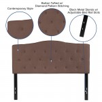 Cambridge Tufted Upholstered Full Size Headboard in Camel Fabric