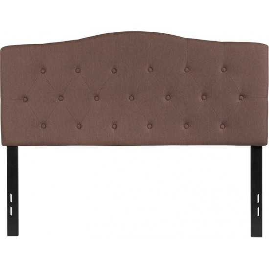 Cambridge Tufted Upholstered Full Size Headboard in Camel Fabric