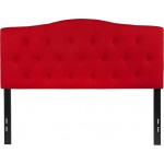 Cambridge Tufted Upholstered Full Size Headboard in Red Fabric