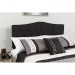 Cambridge Tufted Upholstered King Size Headboard in Black Fabric