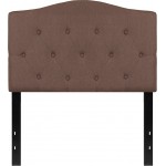 Cambridge Tufted Upholstered Twin Size Headboard in Camel Fabric