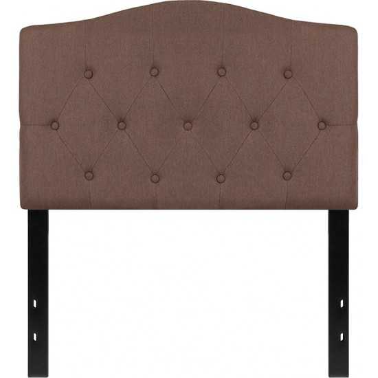 Cambridge Tufted Upholstered Twin Size Headboard in Camel Fabric