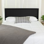 Melbourne Metal Upholstered Full Size Headboard in Black Fabric
