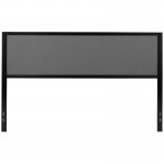 Melbourne Metal Upholstered King Size Headboard in Dark Gray Fabric