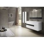 Lucena Bath 24" White and Black Vision Vanity