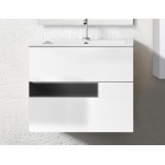 Lucena Bath 32" White and Black Vision Vanity