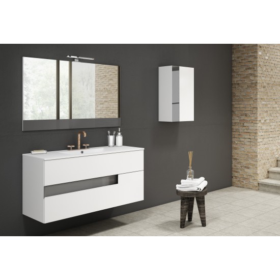 Lucena Bath 40" White and Grey Vision Vanity