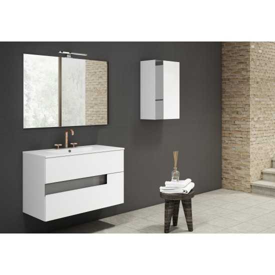 Lucena Bath 40" White and Grey Vision Vanity