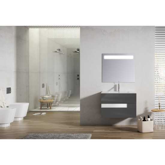 Lucena Bath 40" Grey and White Vision Vanity