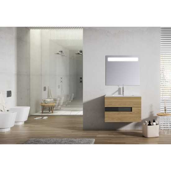 Lucena Bath 48" Canela and Black Vision Vanity