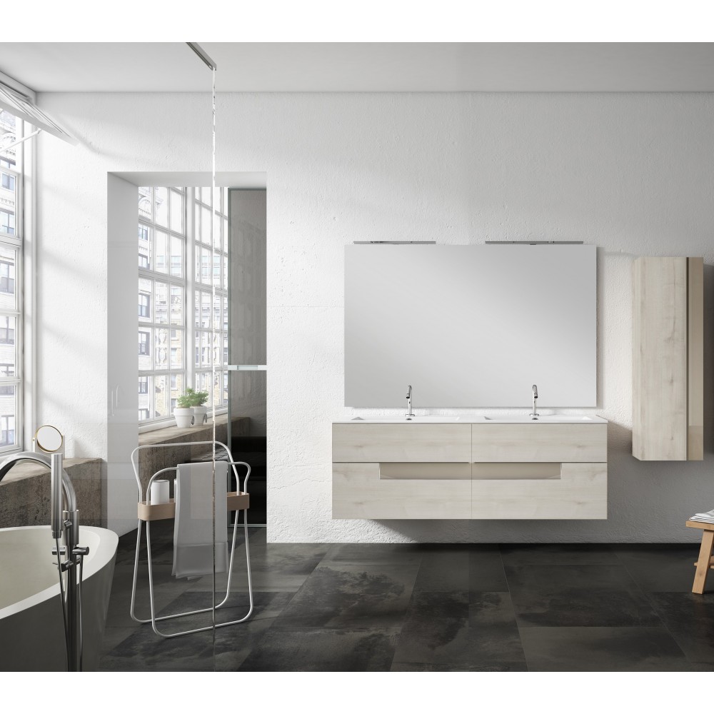 Lucena Bath 64" Abedul and Tortora Vision Double Vanity