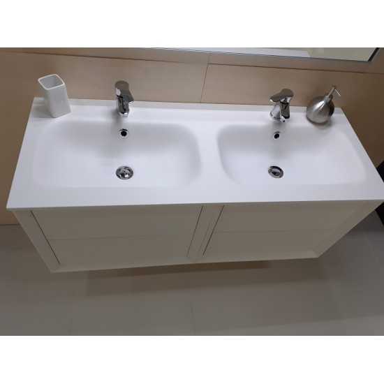 Lucena Bath 80" Grey and White Vision Double Vanity