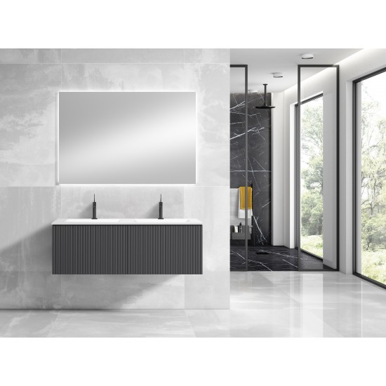 Lucena Bath 24" Grey Bari Vanity with Ceramic Sink