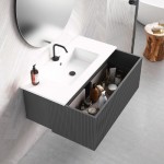 Lucena Bath 24" Grey Bari Vanity with Ceramic Sink