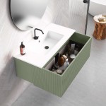 Lucena Bath 24" Green Bari Vanity with Ceramic Sink