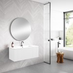 Lucena Bath 48" White Bari Vanity with Ceramic Sink