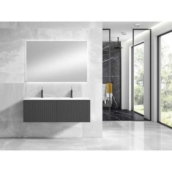 Lucena Bath 48" Grey Bari Vanity with Ceramic Sink