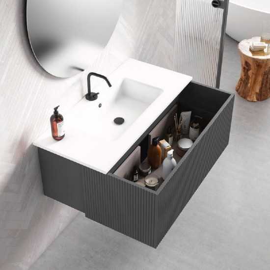 Lucena Bath 48" Grey Bari Vanity with Ceramic Sink