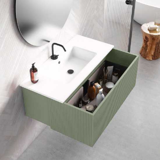 Lucena Bath 48" Green Bari Vanity with Ceramic Sink