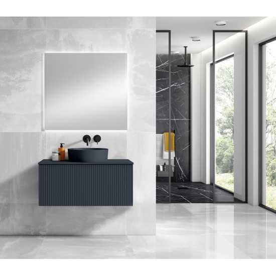 Lucena Bath 32" Navy Bari Vanity with Matching top and Vessel SinkCeramic Sink