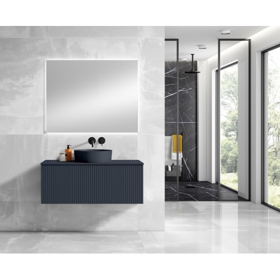 Lucena Bath 32" Navy Bari Vanity with Matching top and Vessel SinkCeramic Sink