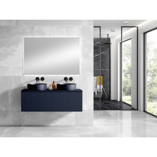Lucena Bath 32" Navy Bari Vanity with Matching top and Vessel SinkCeramic Sink