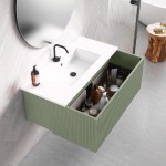 Lucena Bath 40" Green Bari Vanity with Matching top and Vessel SinkCeramic Sink