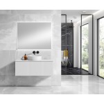 Lucena Bath 48" White Bari Vanity with Matching top and Vessel SinkCeramic Sink