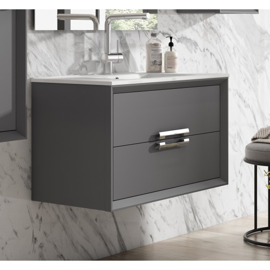 Lucena Bath 24" Grey Decor Tirador Vanity